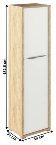 Dulap Birou RIOMA TYP 08 Stejar Artisan/Alb
