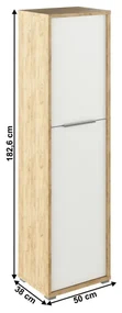 Dulap Birou RIOMA TYP 08 Stejar Artisan/Alb