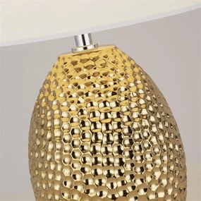 Veioza/Lampa de masa design decorativ Nadine auriu/crem