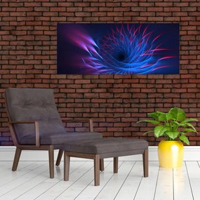 Tablou - abstaracție cu floare (120x50 cm)