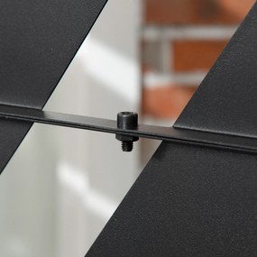 Outsunny Panou de Intimitate pentru Exterior din Metal, 122 x 198 cm, Separator Decorativ cu Suport și Șuruburi de Expansiune, Panou Autoportant pentru Grădină, Terasă, Piscină, Frunză de Bananier | Aosom Romania