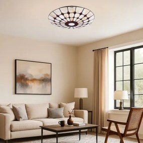 Brilagi - Plafonieră Tiffany DORAN din vitralii, 2xE27/60W/230V