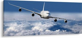 Tablou - Avion în nori (120x50 cm)