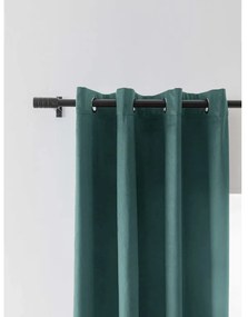 Perdea opaca VELVET 140x250 cm, turcoaz Agatat: Inele metalice
