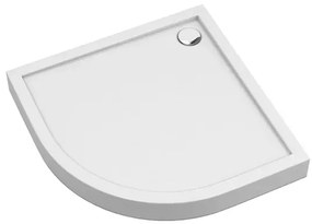 Cadita dus semirotunda Omnires Camden alb 80x80 cm