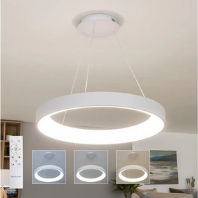 Brilagi - Lustră LED reglabilă pe cablu FALCON II LED/99W/230V pr. 60 cm albă + telecomandă