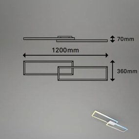 Briloner 3761019 - Plafonieră LED dimabilă LED/45W/230V 2700-6500K+telecomandă crom mat