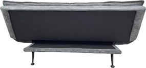 Canapea extensibila, Catifea Raiata Gri JAZZ 195cm