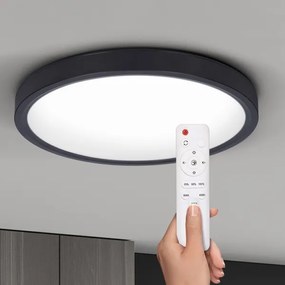 Plafonieră LED dimabilă Brilagi ESTELA LED/48W/230V 3000-6500K ø 40 cm negru + telecomandă