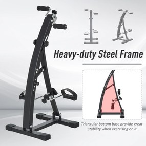 Bicicleta de Fitness din Otel cu Ecran LED Inaltime si Rezistenta Reglabile 41x50x96cm Neagra HOMCOM | Aosom RO