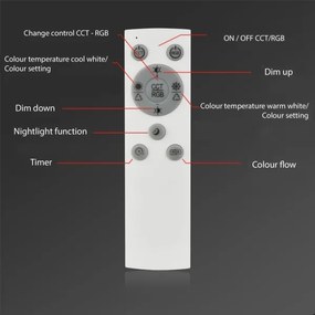 Lustră LED RGBW dimabilă aplicată FRAME 2xLED/21W/230V 2700-6500K Brilo + telecomandă