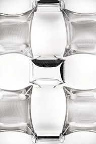 Aplica perete sau tavan design modern geometric Mida Large Platino