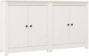 vidaXL Servante, 2 buc., alb, 70x35x80 cm, lemn masiv de pin