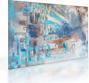 Tablou pe sticlă - Născut să călătorească (70x50 cm)