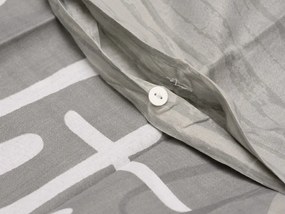 Lenjerie de pat din bumbac gri GREY DREAM Dimensiune lenjerie de pat: 70 x 90 cm | 140 x 200 cm