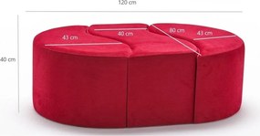 Taburet roșu Alya – Artie