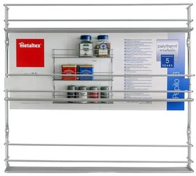 Organizator pentru mirodenii de montat pe perete din oțel – Metaltex