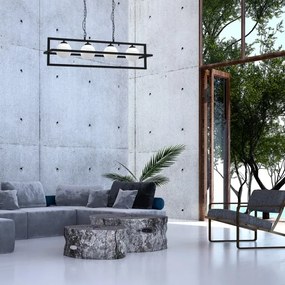 Lustră pe lanț DIEGO 4xE14/40W/230V neagră