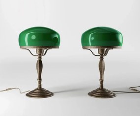 Veioza, Lampa de masa vintage Mushroom Lamp verde