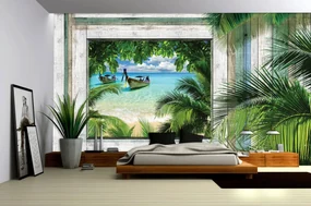 Fototapet - Plajă, mare, nisip (152,5x104 cm), în 8 de alte dimensiuni noi