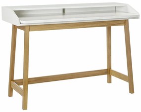 Birou cu blat alb Woodman St. James, alb-natural