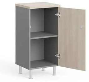 Dulap scurt Manager LUX 45 x 43 x 93 cm, dreapta, salcâm deschis / gri