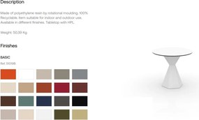 Masa de exterior / interior design modern premium VERTEX 80cm