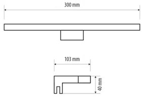Aplică LED pentru oglindă de baie MIRROR LED/8W/230V 30 cm IP44 negru