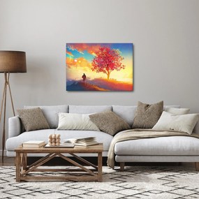 Tablou - casa în deal (70x50 cm)