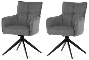 Set de scaune de sufragerie cu mecanism deîntoarcere DCH-P3170 GREY2, 2 buc.
