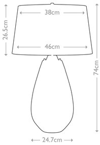 Lampă LED de masă Elstead LENA-TL-L-SMOKE LENA 1xE27/40W/230V 74 cm gri