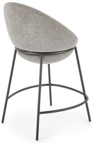 Scaun de bar tapitat H118 gri