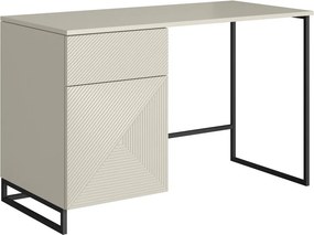 Birou cu sertar Asha 120 cm - cașmir / cadru negru