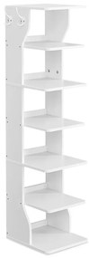 Vasagle Suport pantofi CINDY, 6 niveluri, 30x26.4x110.4cm, alb