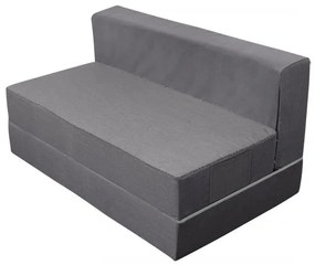 Canapea extensibila Urban Living Bedora 136x80x40 cm Grey/Grey Flower