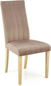 Scaun DIEGO 3, bej/stejar, stofa catifelata/lemn de fag, 47x59x99 cm