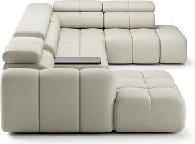 Colțar lemn masiv Bliss cu extensie electrică 398×113 cm