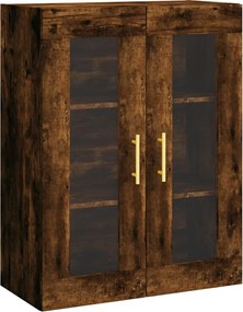 vidaXL Dulap montat pe perete, stejar fumuriu, 69,5x34x90 cm