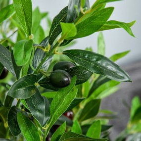 Outsunny Arbore Artificial Măslin Plantă Artificială Înălțime 1,2 m Trunchi Ramuri Mușchi Frunze Aspect Realist Ghiveci Inclus | Aosom Romania