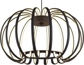 Lustra LED suspendata moderna RIBBON negru