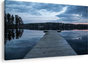 Tablou - Ponton de lemn, lac (90x60 cm)