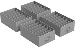 Organizator sertate 4 buc ,42 x 30 x 17 cm, gri