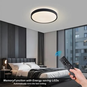 Brilagi - Plafonieră LED dimerizabilă CORVO LED/72W/230V 3000-6000K neagră Ø50 cm + telecomandă