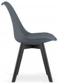 Scaun gri inchis BALI MARK cu picioare negre