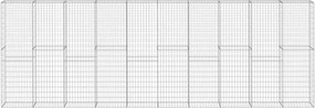vidaXL Perete gabion cu capace, 600 x 30 x 200 cm, oțel galvanizat