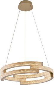 Lustră LED suspendată pe cablu TARJA, LED/36W/230V, 3000/4000/6000K, Ø 60 cm, auriu