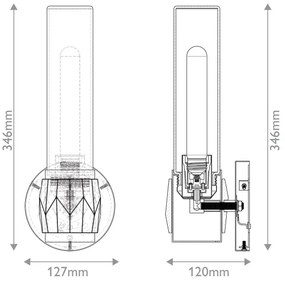 Aplică pentru baie Hinkley HK-ELLISON1-BK-HB ELLISON 1xE27/40W/230V IP44 auriu
