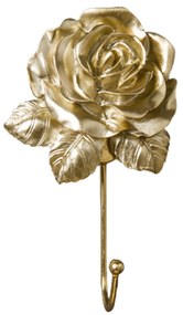 Cuier decorativ auriu ROSE, 6x10cm