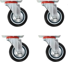 vidaXL Roți pivotante, 4 buc., 75 mm