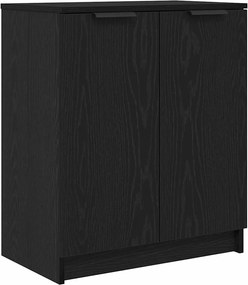 vidaXL Dulap pentru pantofi Stejar Negru 59 x 35 x 70 cm Lemn compozit